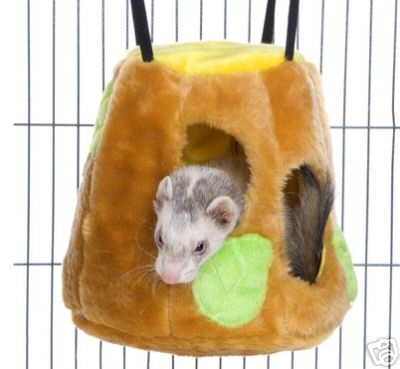 Ferretopia Ferret Cage Tree Stump Playhouse Hammock