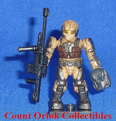 HALO WARS Mega Bloks MICRO FIGURE 96958 = UNSC DESERT SNIPER MARINE w 