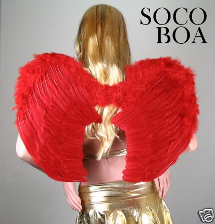   Red Halloween Feather Angel Wings Teens Free HALO photo props cosplay