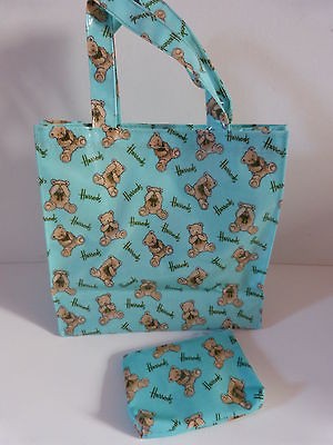 HARRODS Tote Bag & Purse PVC Peek A Boo BEAR (Genuine)