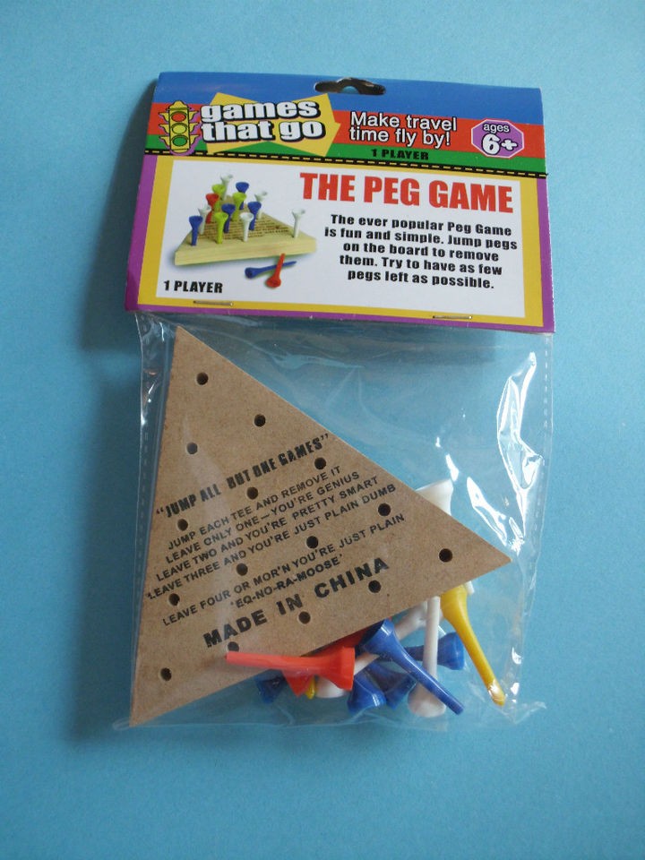 THE PEG GAME * LIKE CRACKER BARREL *IQ/TRAVEL GAME *NIP