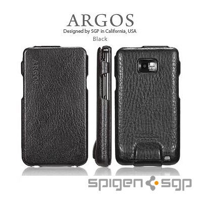 SPIGEN SGP Argos Leather Case [Black] for Samsung Galaxy S2 i9100