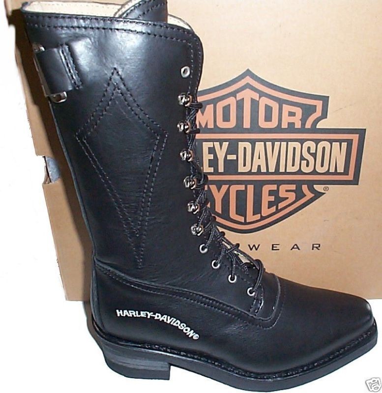 LADIES HARLEY DAVIDSON BABYDOLL HARNESS BOOTS   Black