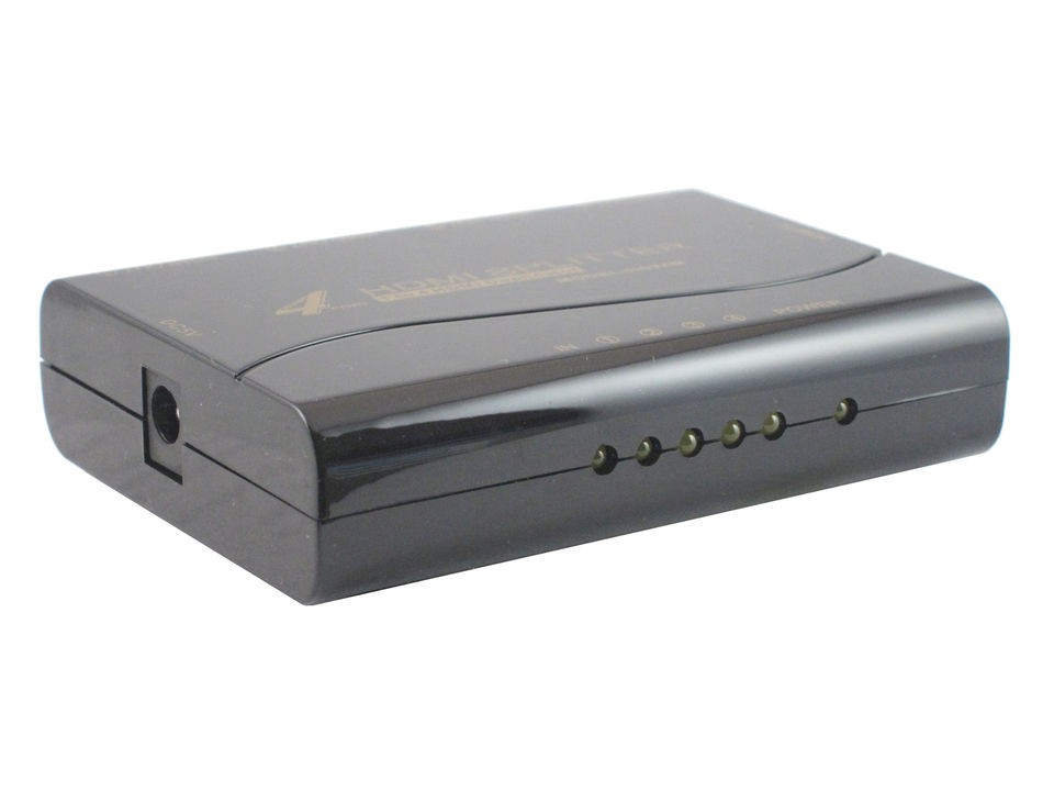 HDMI Splitter 4 Port 1080p Audio/Video Amplifier Distribution Hub