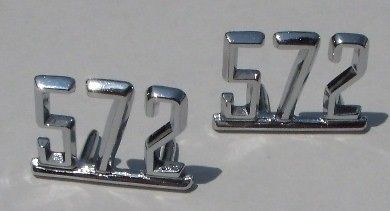 572 Big Block Chevy emblems 64 67 Camaro Nova Impala