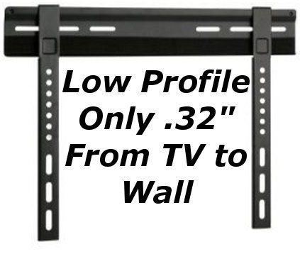 Ultra Slim Low Profile Fixed VESA TV LCD LED Plasma Wall Mount Bracket 