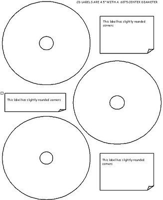 BLANK GLOSSY 3 UP CD DVD MEDIA LABELS 150 LABELS 50 SHEETS FOR LASER 