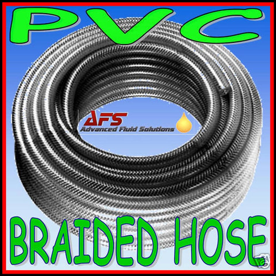 Reinforced CLEAR PVC Braided Hose Water Pipe Flexible Plastic Food Air 