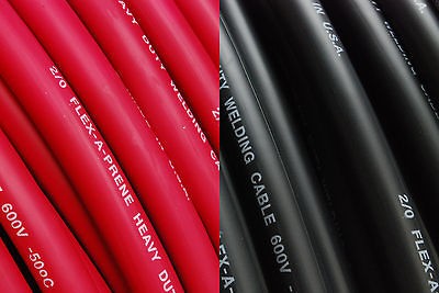   20’ 10’BLACK 10’RED CAR BATTERY LEADS USA NEW Gauge Copper AWG