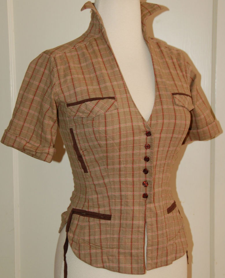   Beauty Mark ANTHROPOLOGIE 1940s Vintage Style TAILORED Secretary XS 2