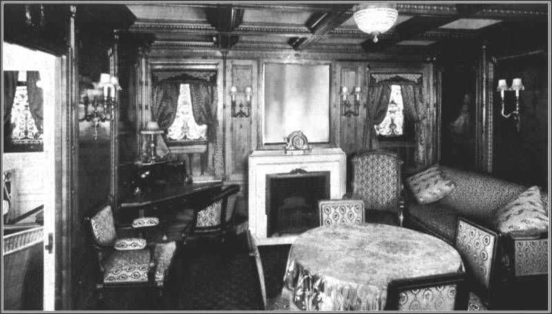 Photo Titanic Interior J Bruce Ismays Parlour Suite, 1912