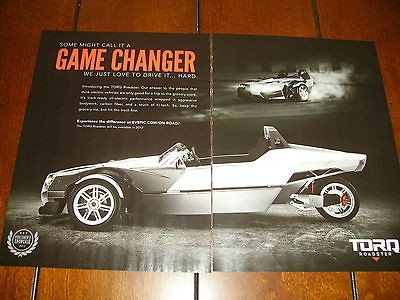 2012 TORQ REVERSE TRIKE 3 WHEEL ROADSTER ***ORIGINAL 2 PAGE AD***