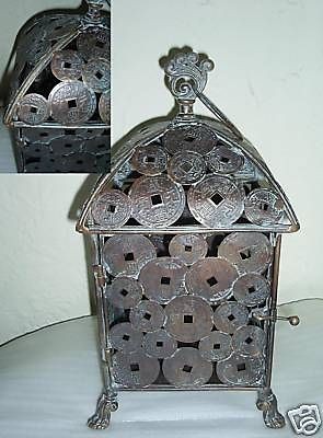 Asian Pagoda Lantern Garden Art Candle Holder Coin Repl