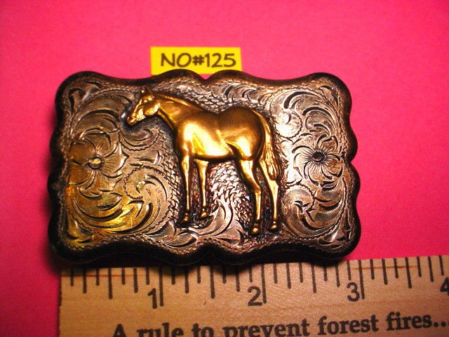 AWESOME VINTAGE Sterling Silver Diablo Quarter HORSE Belt Buckle MAKE 