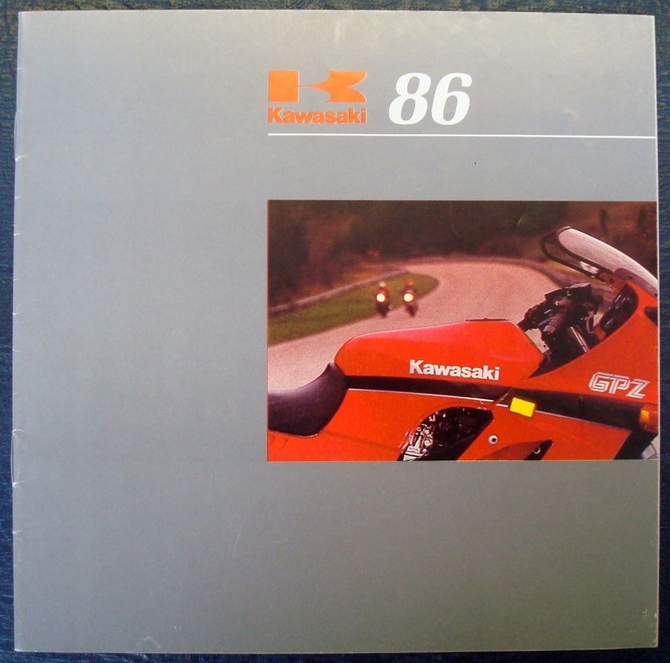 KAWASAKI RANGE FOR 1986   MOTORCYCLE SALES BROCHURE   1986