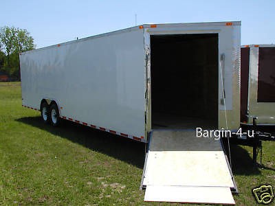   5x24 8.5 X 24 Snowmobile Enclosed Carhauler Cargo Trailer w/ Ramps