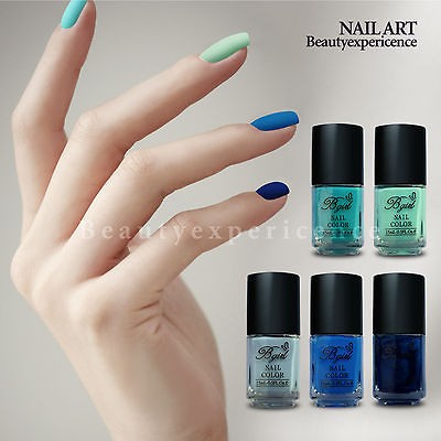 High Quality Calm Blue Series Matte Nail Art Polish 15ml H3812238