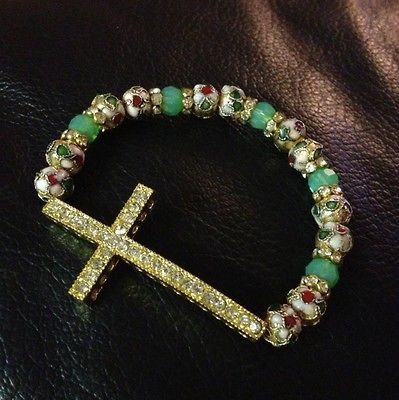 sideways cross bracelet in Clothing, 