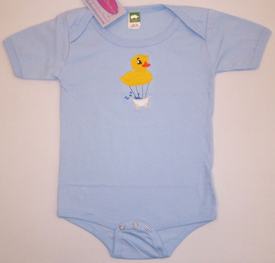 Rubber Duckie & Bathtub Hot Air Balloon Baby Bodysuit