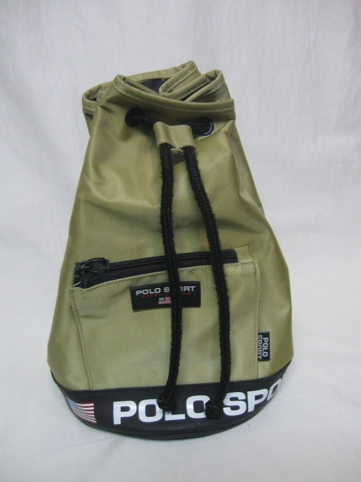 70 Ralph Lauren RLL Lauren Sport gold back pack bag