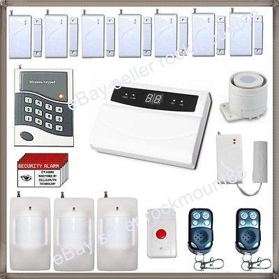   HOME SECURITY SYSTEM HOUSE BURGLAR ALARM w AUTO DIALER ZONE DISPLAYING