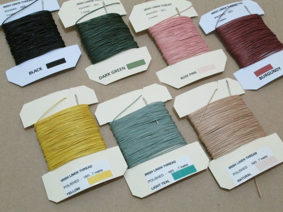   LINEN THREAD 18/3 ,(many colours )   upholstry, leather works, tents