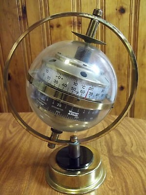 VINTAGE Weems & Plath WEST GERMANY SPUTNIK BAROMETER HYGROMETER 