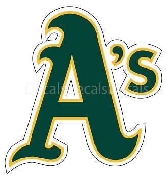   Atheltics As Baseball Decal/Sticker, MLB Playoff Team, Josh Reddick