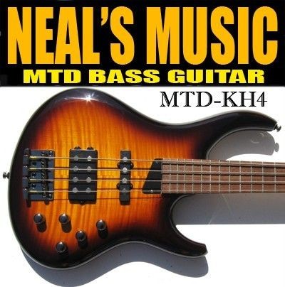   TOBIAS BASS DESIGNS MTD SERIES KH4 TOBACCO BURST + GIBSON GUITAR STRAP