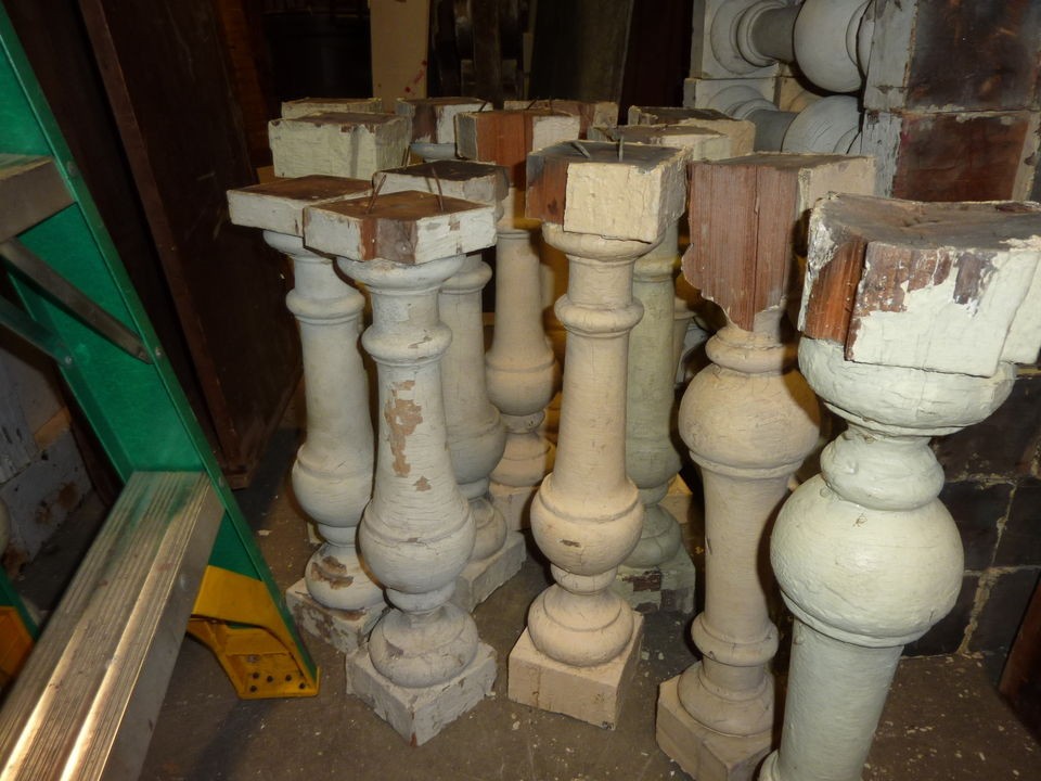 HUGE 4.75 square PORCH baluster RAILING spindles 21 + 22.75H old 