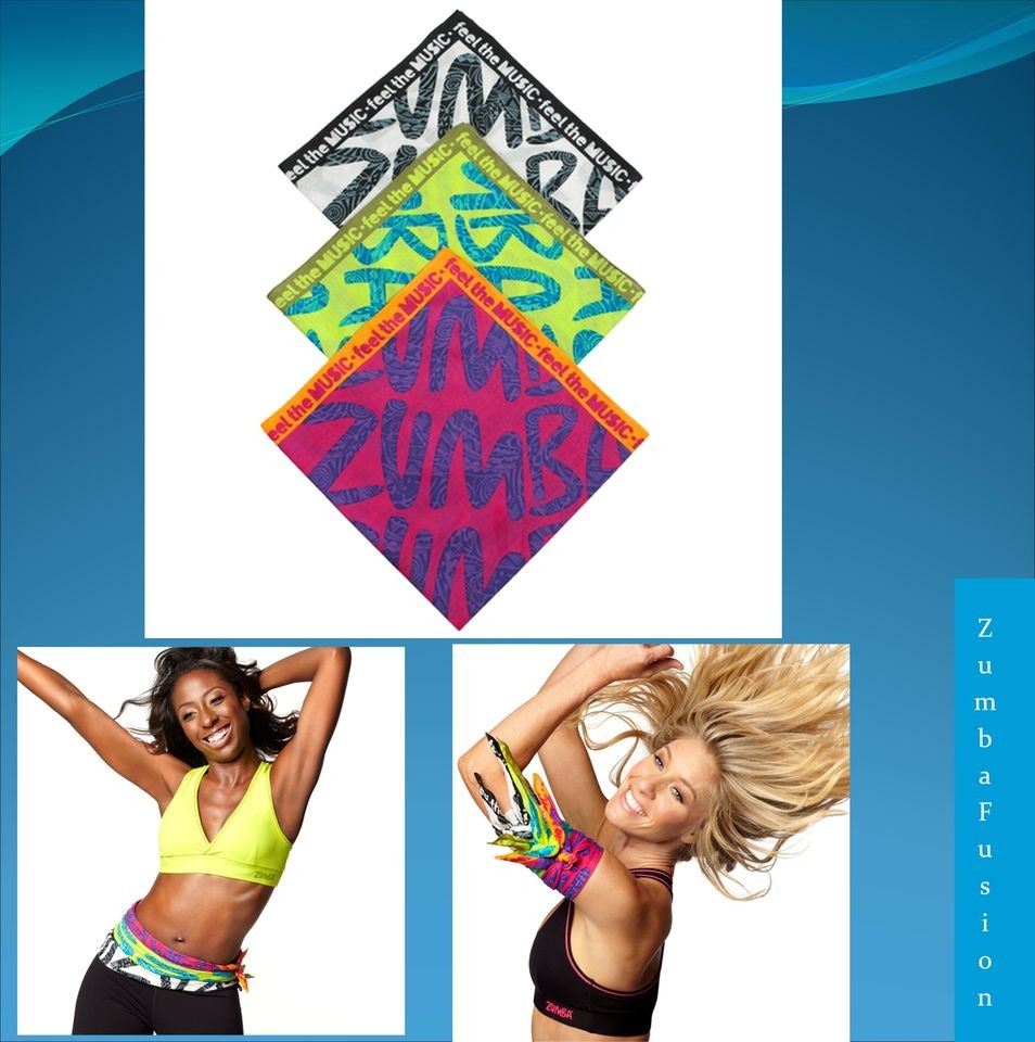 ZUMBA VIBE TRIBE BANDANAS   3 PACK    Super Fast 