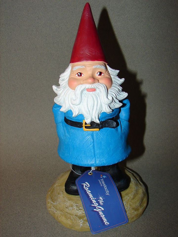 Travelocity THE ROAMING GNOME 8 Portable Jolly Travel Size Advertise 