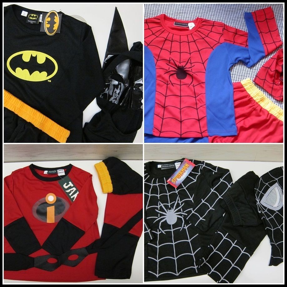 Kids Boy Batman Spiderman The Incredibles Halloween Christmas Party 