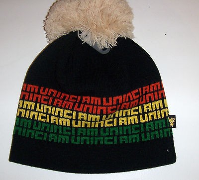 BURTON RASTA REGGAE JAMAICAN BLACK BALLS BEANIE WARM NEW