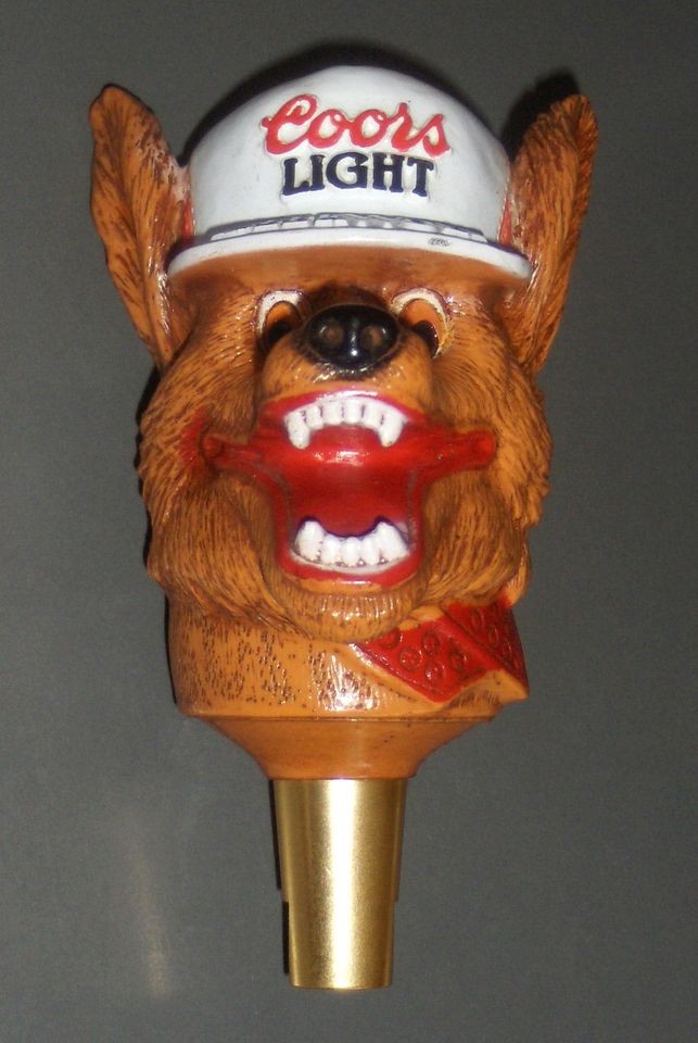 Figural Tap Handle COORS LIGHT BEERWOLF Beer Wolf Pub Man Cave 