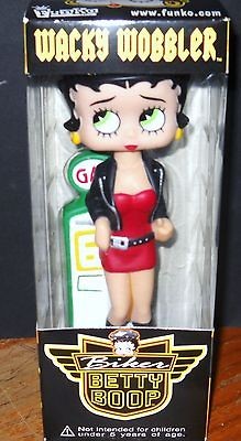 BETTY BOOP BIKER WACKY WOBBLER BOBBLE HEAD   2002     NRFB   VERY SEXY 