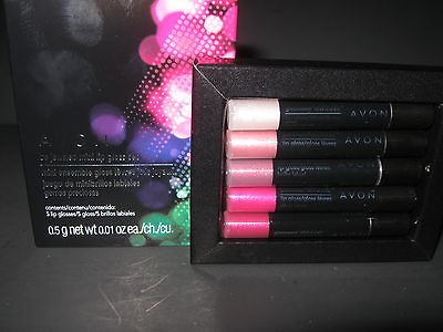 Avon BeJeweled Glimmersticks Mini Lip Gloss Boxed Gift Set of 5 