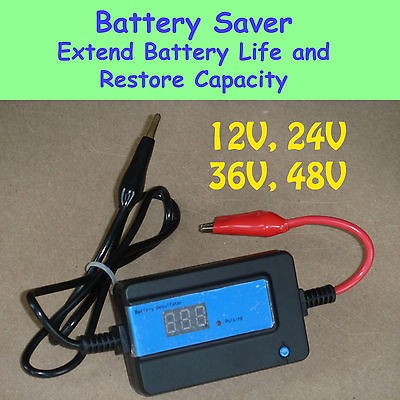 Battery Desulfator Rejuvenator Saver 12V 24V 36V 48V car boat Lead 