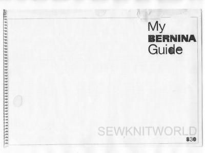 BERNINA 830 Sewing Machine Instruction Manuals on CD+++