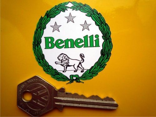 BENELLI GREEN GARLAND ITALIAN MOTORCYCLE moto STICKER