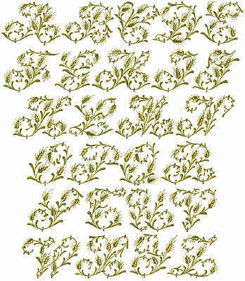   Wheat Font   Embroidery Designs Complete Alphabet for 4x4 hoop