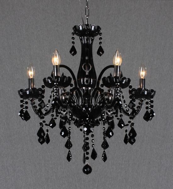 black glass chandelier in Chandeliers & Ceiling Fixtures