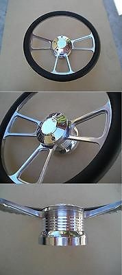Chrome horn Billet steering wheel + Adapter 4 Buick Camaro Chevelle 