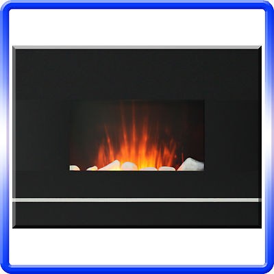 ELECTRIC WALL MOUNT FIREPLACE w/DIGITAL REMOTE 650/1350 WATT 100% 