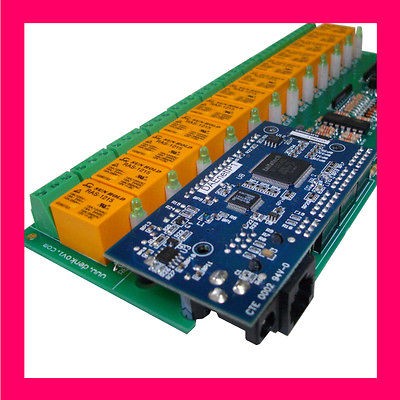 Web controlled I/O ADC 12 relay output board IP, MAC, PING, JAVA