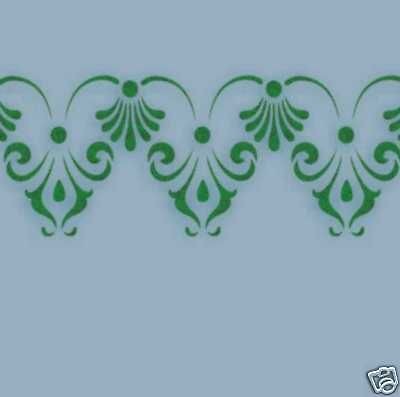 Floral Design *Wall Border Stencil Faux or Mural WB140