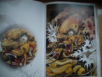   Style FOO DOG TATTOO Flash LUCKY LION Beast Sketch A3 Book 122 page