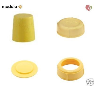 MEDELA BREAST MILK BOTTLE SPARE PARTS LIDS COLLARS