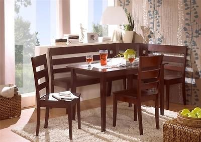   solid wood corner bench, kitchen booth breakfast Nook set table