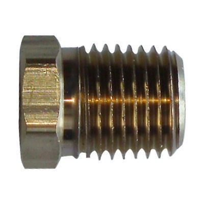 Brass Hex Bushing 1/2 Inch NPT Male x 1/4 Inch NPT Female FB804 2 Pack